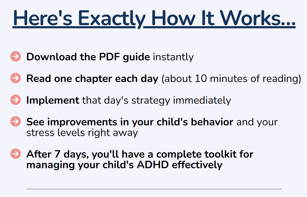 The Calm ADHD Blueprint - A 7 Day Guide To Transforming ADHD Behaviors