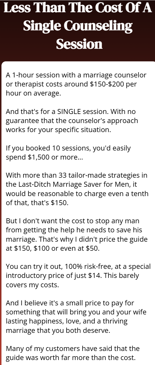 The Last Ditch Marriage Saver Guide for Men - 33 Powerful Strategies to Rescue your Marriage