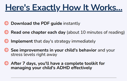 The Calm ADHD Blueprint - A 7 Day Guide To Transforming ADHD Behaviors
